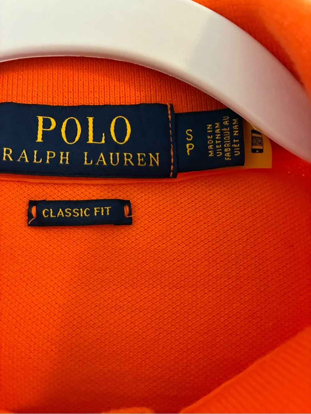 Ralph Lauren Polo - Vivid Orange with Navy Labels.  Washed, never worn.